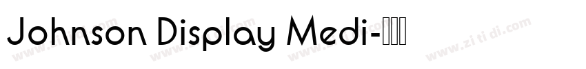 Johnson Display Medi字体转换